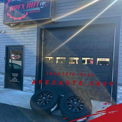 Wheels and tires combo sold at Apex Auto