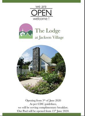 The Lodge is open for business for this summer and beyond!