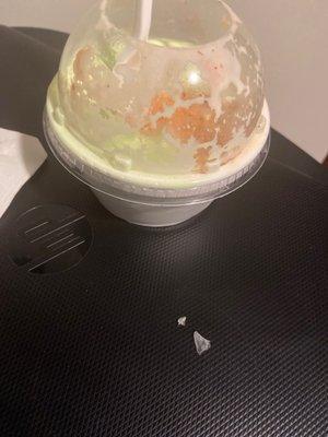 Glass found in ice cream