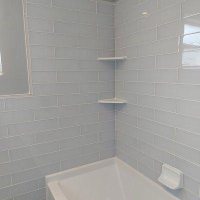 Custom bathroom tile installation work