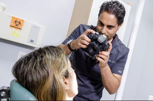 Photos before, during and after treatment are important tools to capture the entire smile makeover process.