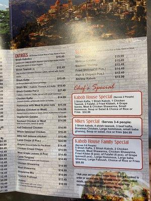 Kebab house menu (12/13/21