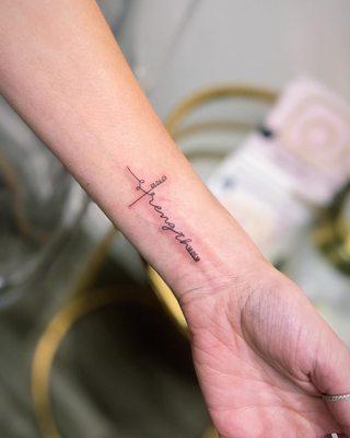 Fine line tattoo