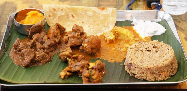 The sumptuous "Unlimited THALI" (a  served up with rice, paratha and Kongu biryani) over the weekends which is a foodie's delight!