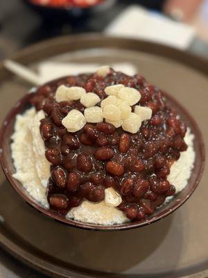 Red bean shaved ice cream