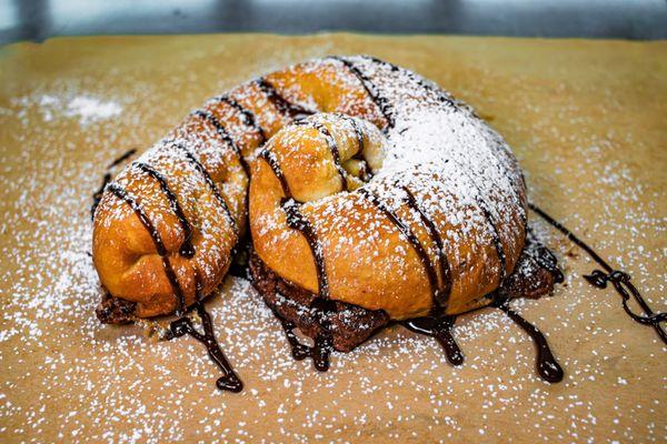 Nutella stuffed pretzel