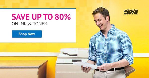 Save up to 80% on printer ink cartridges