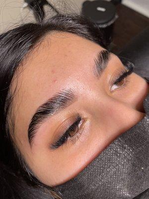 Brow lamination and tint