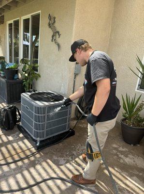 Coil flush to keep that condenser running like new!