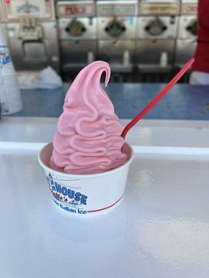 Strawberry Soft Serve Ice Cream (small cup)