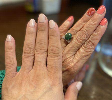 Mother and Daughter Gel mani-pedi