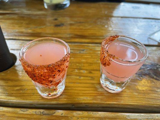 Watermelon candy shots