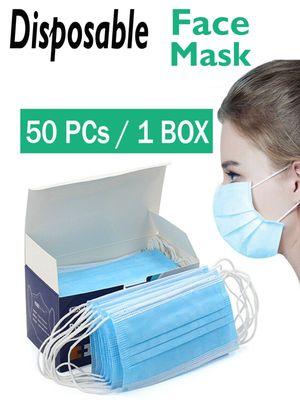 50 disposable face masks per box