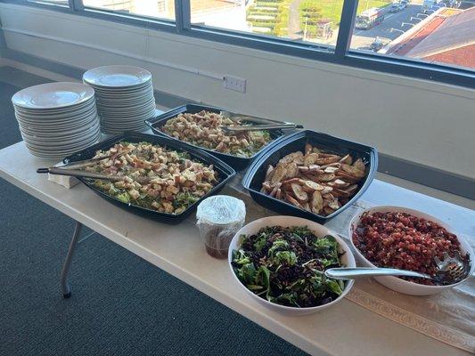 Delish holiday lunch spread