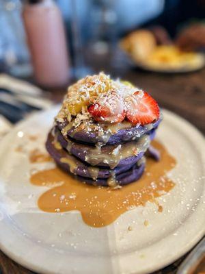 IG: @abbyandmattyeats | ube pancakes