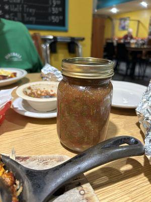 Home made salsa to take home