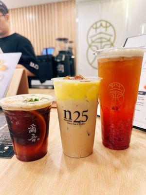 Vietnamese Ice Egg Cream Coffee Shingen Jelly Raspberry Fruit Tea Seared Pomelo Nitro Fruffee