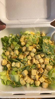 $11 for this Caesar Salad with no dressing :(