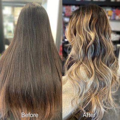 #hairtransformation  #beforeandafter #balayage #fromdarktoblonde @Lamcarman_hair, Carman