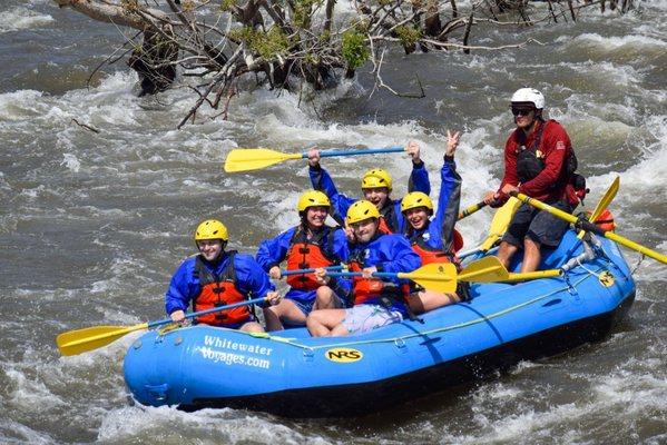 Rafting down the river