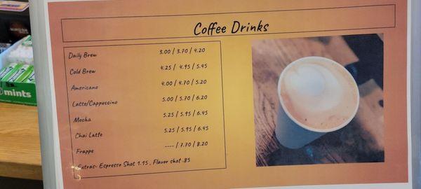 Coffe Menu