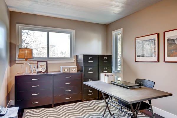 This beautiful room is the perfect home office.