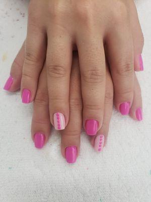 Pink manicure