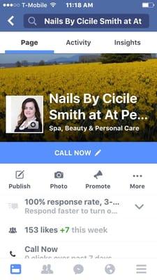 You can find more great things on my FB Page. Nails By Cicile Smith at At Peace Salon and Spa. Don't forget to Like the Page.