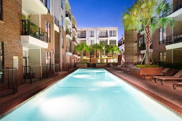 Swimming pool and outdoor lounge area