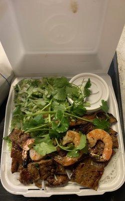 Grilled Pork & Shrimp With Rice Noodle