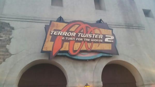 Entrance sign. One of the absolute BEST things about six flags' Fright Fest.