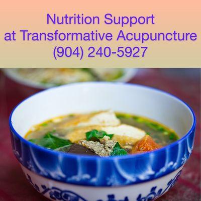 I offer nutrition and weight loss counseling at Transformative Acupuncture