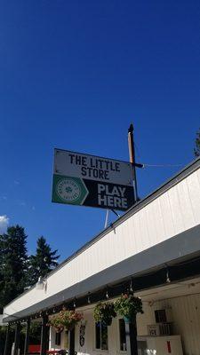 The sign out front letting you know that you have found  The Little Store.