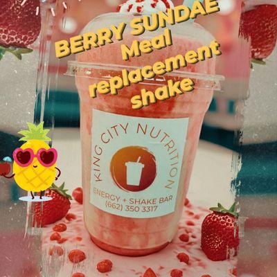 The BERRY SUNDAE SHAKE is a meal in itself. No time to eat....try a shake today