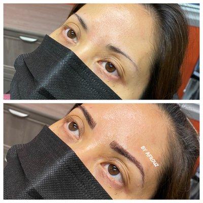 Microblading eyebrows