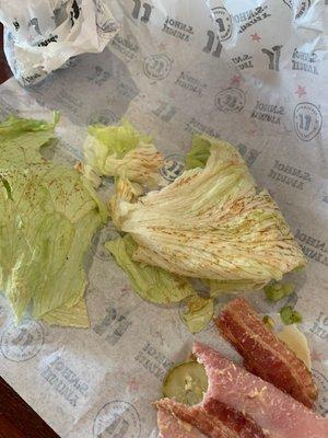 Lettuce wrapped sandwich