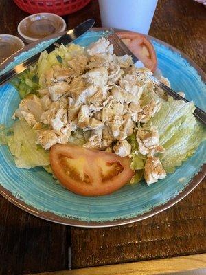 salad with chopped chicken