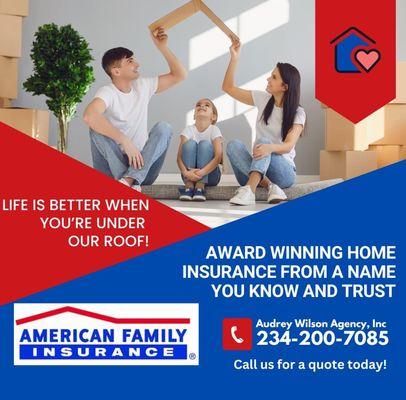 Award winning home insurance from a name you know and trust!