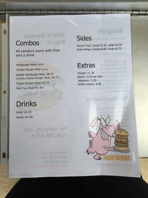 Menu back