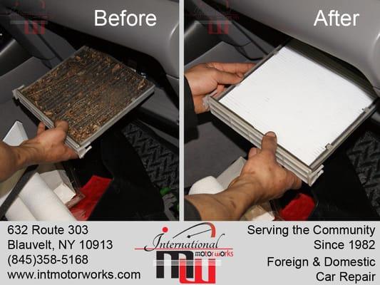 Spring is here and pollen is coming, make sure your cabin filters are ready for the summer. Stop in at International Motor Works