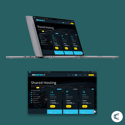 Web Design Mockups for our client myhostar