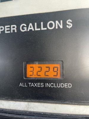 Pay inside cash-5cents off per gallon