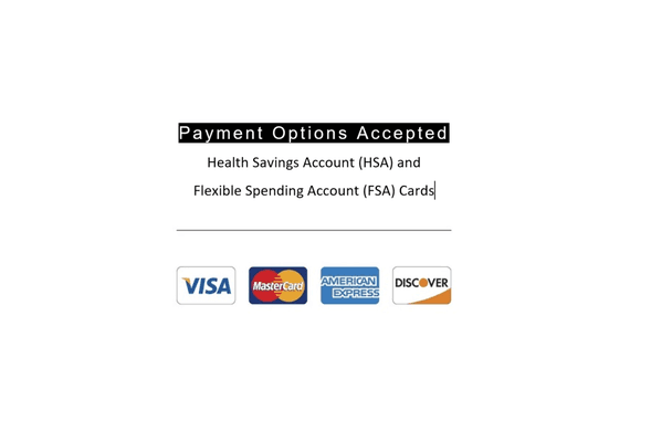 Payment Options - Venmo, FSA/HSA, Mastercard, Visa, American Express, Discover