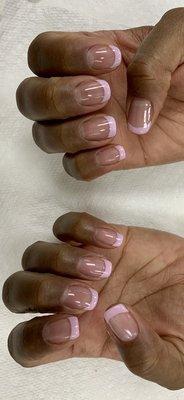 French mani w/ pink