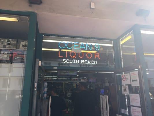 Ocean 9 liquor store entrance