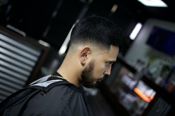 Hair cut done buy Ramon-medium skin fade