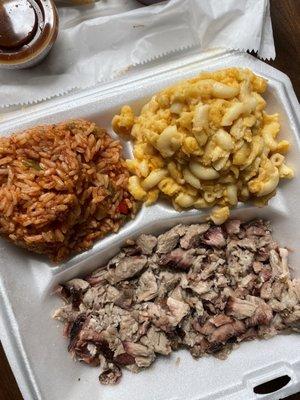 Red Rice, Mac & Cheese, & Boston Butt Pork