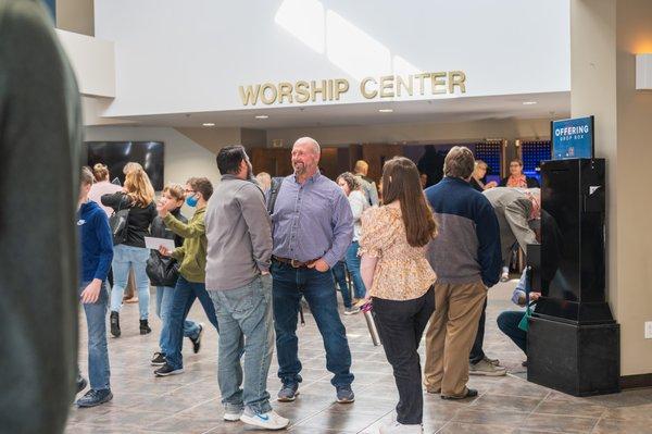 Grab a coffee from our Missions Cafe and catch up with friends in our Atrium before or after the Worship Experience.