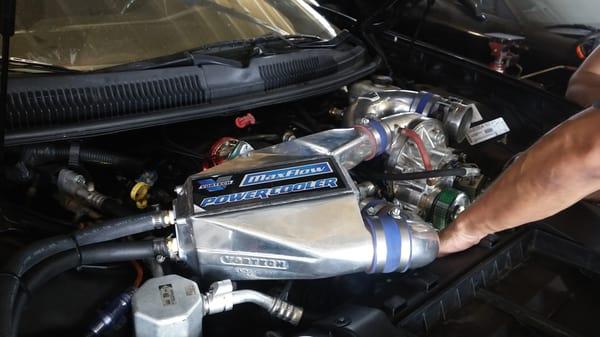 2002 Camaro Z28 Vortech supercharger all stock except smog legal blower 451 RWHP