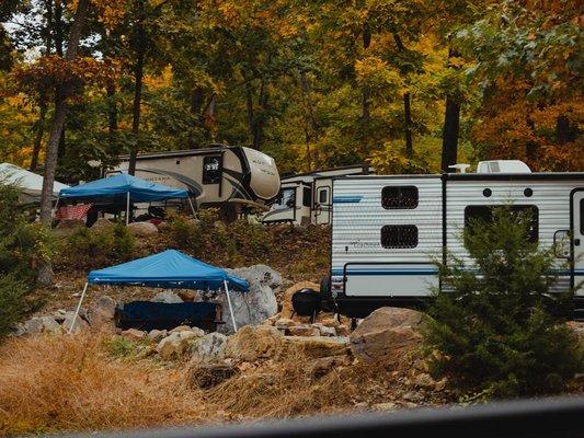 RV sites at Endless Caverns RV Resort in New Market, Virginia